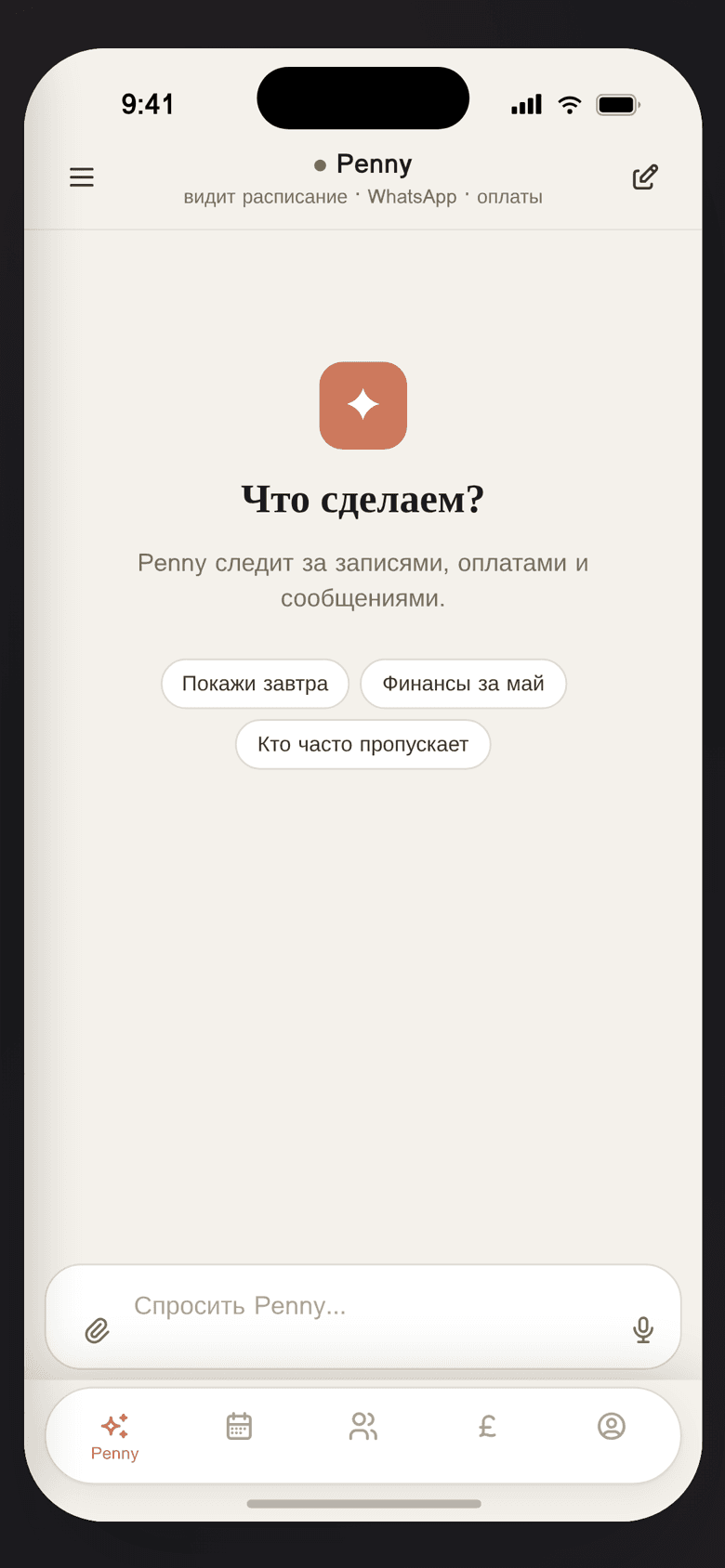 Розмова Penny з клієнтом у месенджері